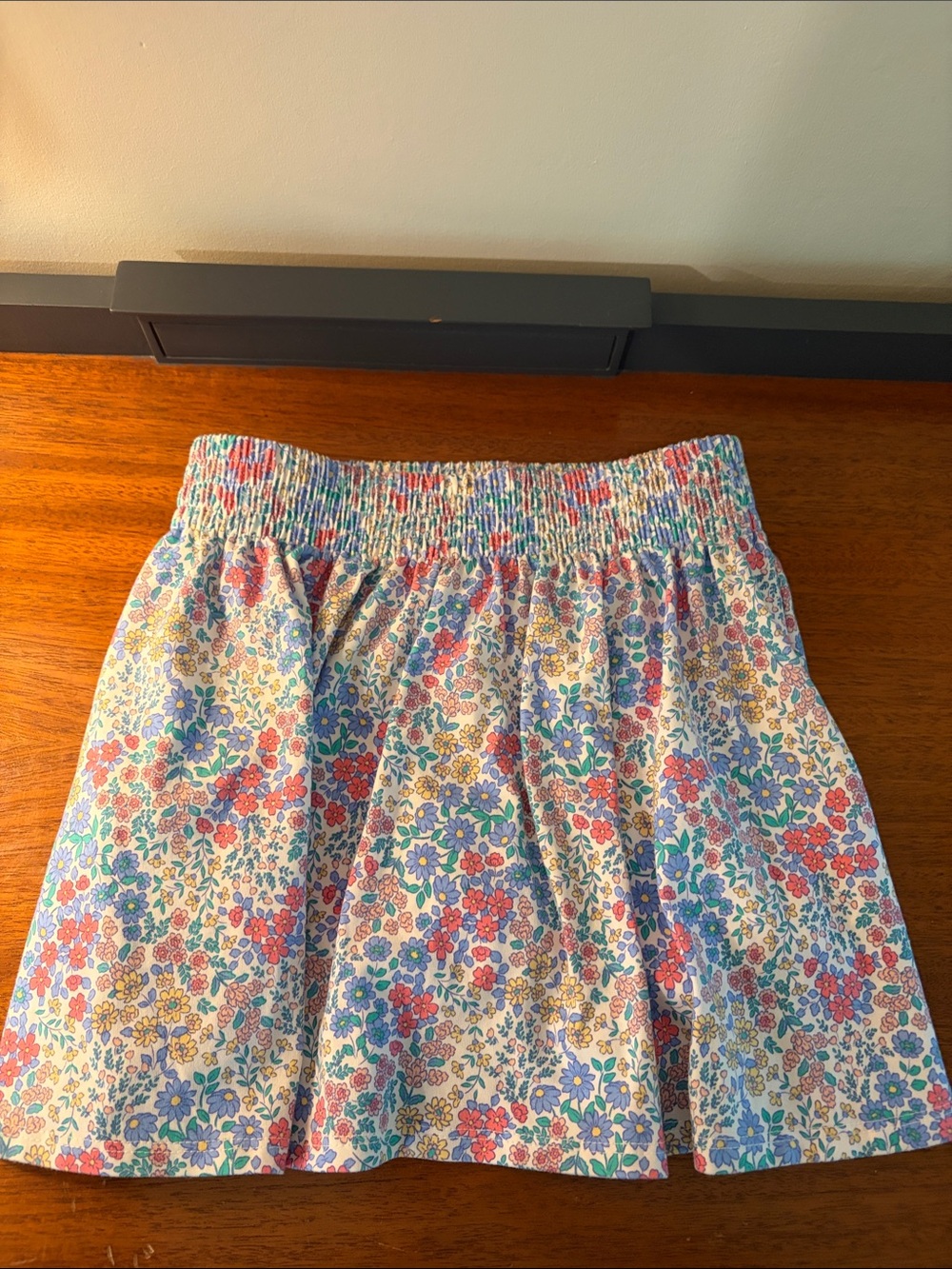 Floral Smocked Waist Mini Skirt - Multicolor